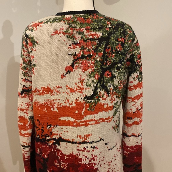 J Jill wearever cardigan floral duster layering sleek button closure boxy - Picture 11 of 14